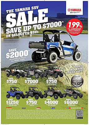 Yamaha Finance Offer 1.99% on SSV Range