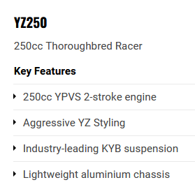 Yamaha YZ250 2024