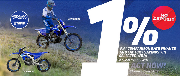 Yamaha Finance Offer 1% on WR Enduro Range