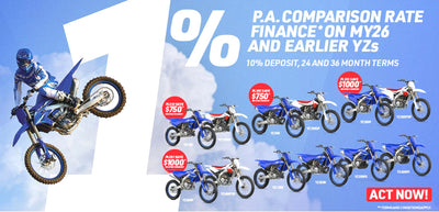 Yamaha Finance Offer 1% on YZ Competition Bikes