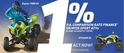 Yamaha Finance Offer 1% on Sport ATV Range